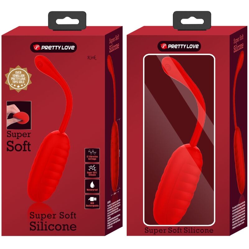 PRETTY LOVE - OVO VIBRADOR RECARREGÁVEL KIRK VERMELHO