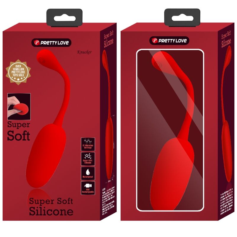 PRETTY LOVE - OVO VIBRADOR RECARREGÁVEL KNUCKER VERMELHO