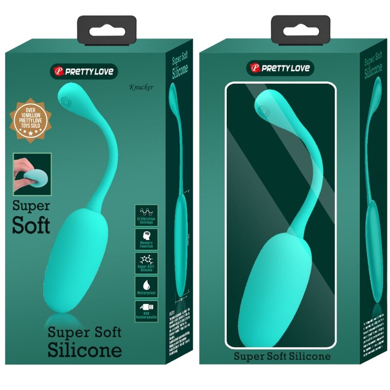 PRETTY LOVE - OVO VIBRADOR RECARREGÁVEL KNUCKER VERDE ÁGUA