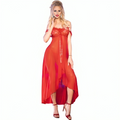 CHILIROSE - CR 3716 BABYDOLL COMPRIDO VERMELHO S/M