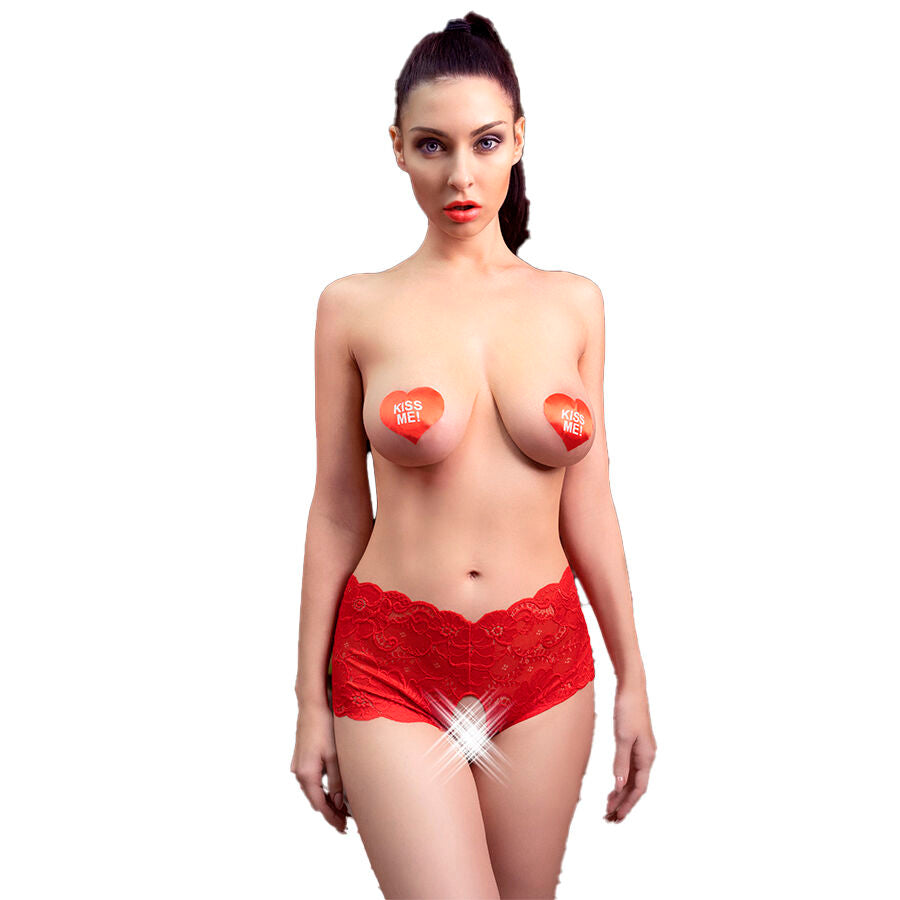 CHILIROSE - CR 4641 CUECA SEM FUNDO VERMELHA L/XL