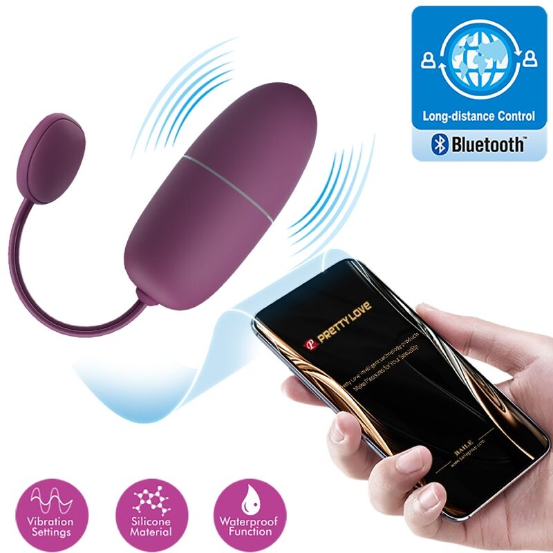 PRETTY LOVE - OVO VIBRADOR NYMPH CONTROLADO POR APLICAÇÃO LILA