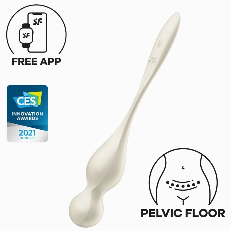 SATISFYER - BOLAS VIBRATÓRIAS DE KEGEL LOVE BIRDS BRANCAS