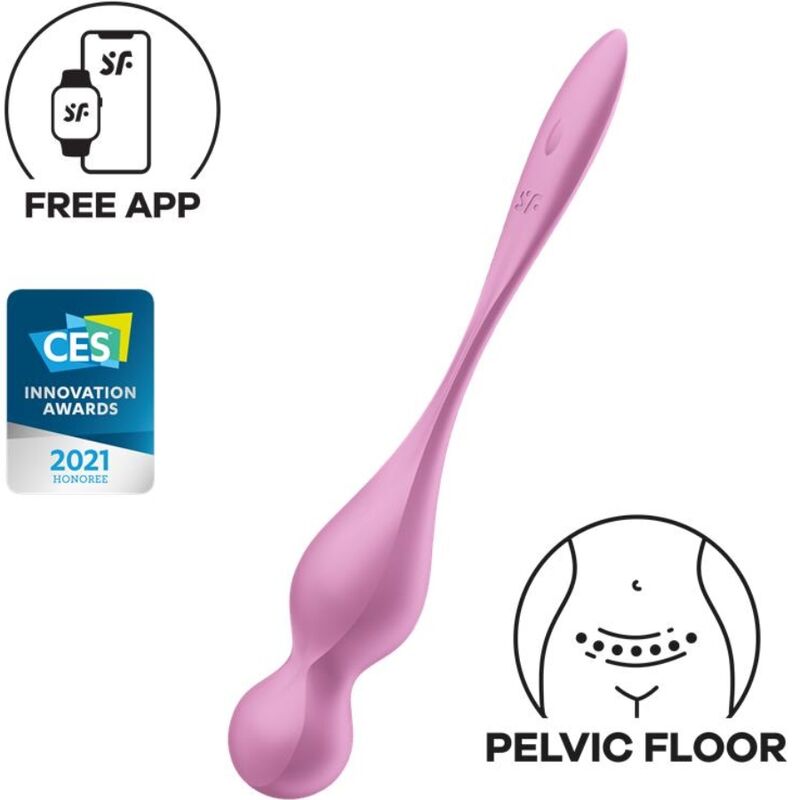 SATISFYER - BOLAS VIBRATÓRIAS KEGEL LOVE BIRDS COR-DE-ROSA