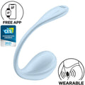 SATISFYER - APLICAÇÃO GRATUITA ESTIMULADOR DE PONTO G PÉTALA LISA AZUL CELESTE