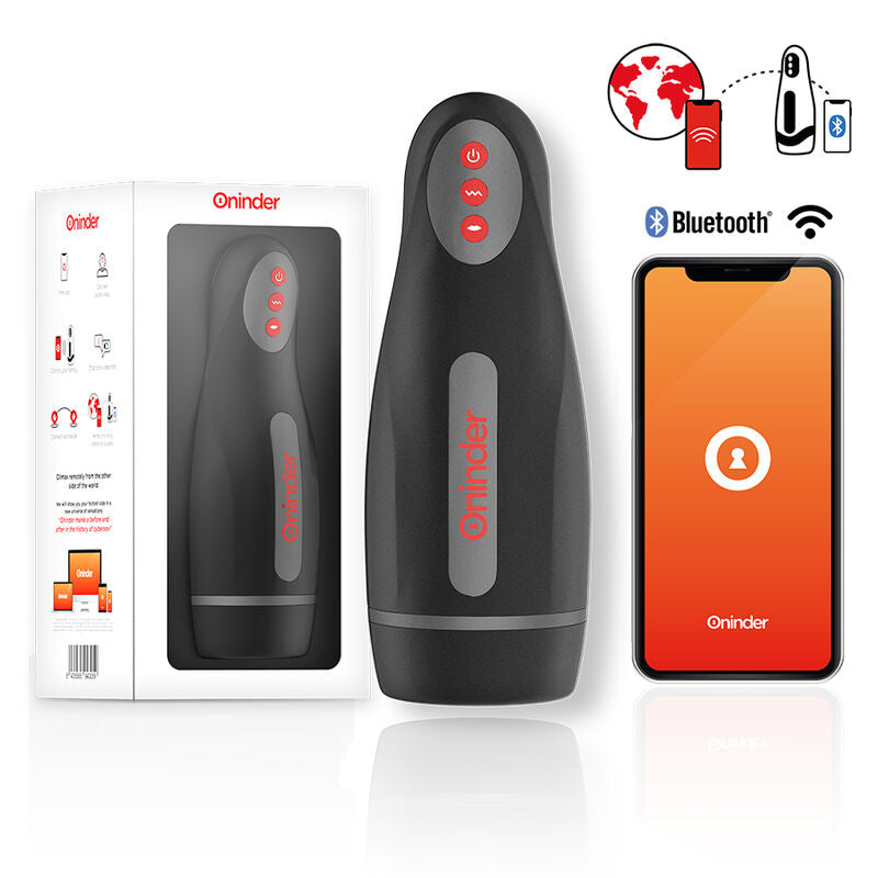 ONINDER - MASTURBADOR RECARREGÁVEL PARA HOMENS SEOUL 10 VELOCIDADES - APLICAÇÃO GRATUITA