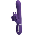 PRETTY LOVE - VIBRADOR MULTIFUNÇÕES COELHO 4 EM 1 BORBOLETA ROXA