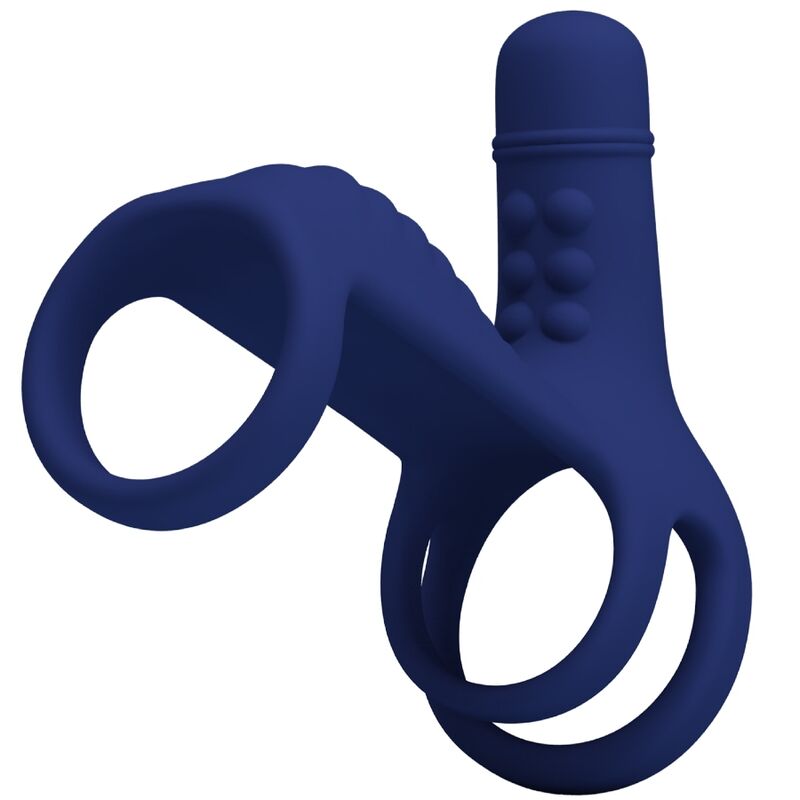 PRETTY LOVE - ANEL VIBRADOR ELISH COM EXTENSÃO AZUL