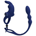 PRETTY LOVE - ANEL VIBRADOR DE COELHO AYAD COM PLUG AZUL