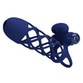 PRETTY LOVE - GIANN ANEL VIBRATÓRIO COM BAINHA DE SILICONE AZUL