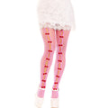 LEG AVENUE - MEIAS COM ABERTURAS DE CORAÇÃO E LAÇOS ROSA