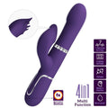 PRETTY LOVE - ZALIN PÉROLAS VIBRADOR COELHO 4 EM 1 ROXO