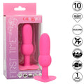 CALEXOTICS - SONDA ANAL FIRST TIME COM CONTAS, VIBRATÓRIA (10 FUNÇÕES), ROSA
