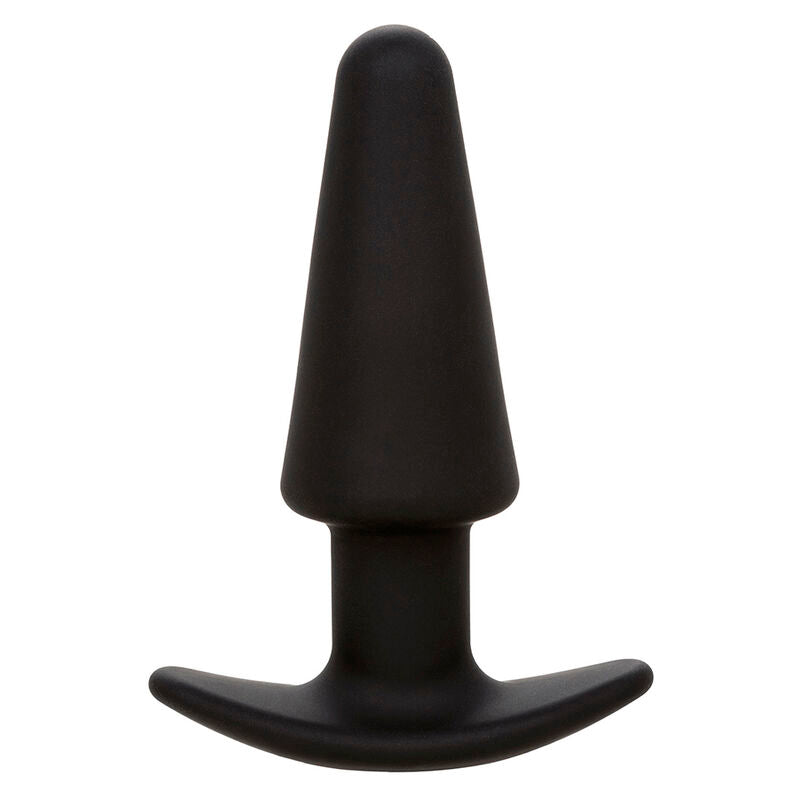 CALEXOTICS - PLUG ANAL CÓNICO ROCK BOTTOM 10 VIBRAÇÕES SILICONE PRETO