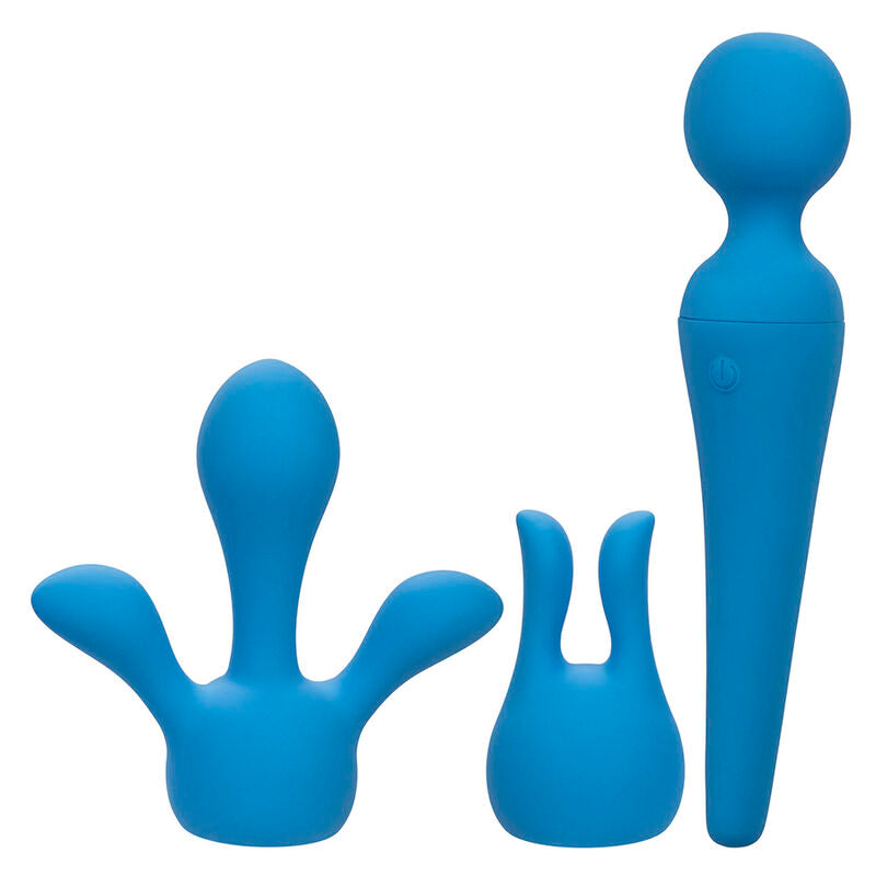 CALEXOTICS - COUTURE KIT VIBRADOR VARINHA 10 VIBRAÇÕES AZUL