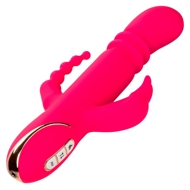 CALEXOTICS - JACK FANTASY TRIPLO VIBRADOR AQUECIDO COELHO ROSA