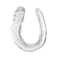 KING COCK - DOUBLE TROUBLE DUPLO GODE 33 CM TRANSPARENTE