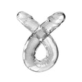 KING COCK - DUPLA DIFICULDADE DUPLO DILDO 46 CM TRANSPARENTE