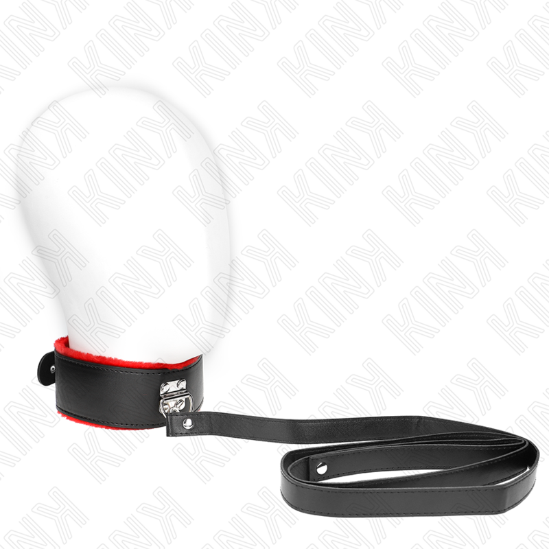 KINK - COLA COM CINTO 116 CM COM PULSEIRA DE COURO VERMELHO AJUSTÁVEL 40-48 CM X 6 CM