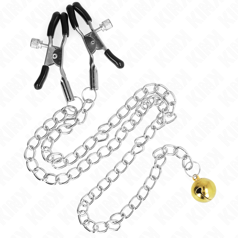 KINK - PINÇAS PARA Mamilos COM CORRENTE E SINO 30 CM