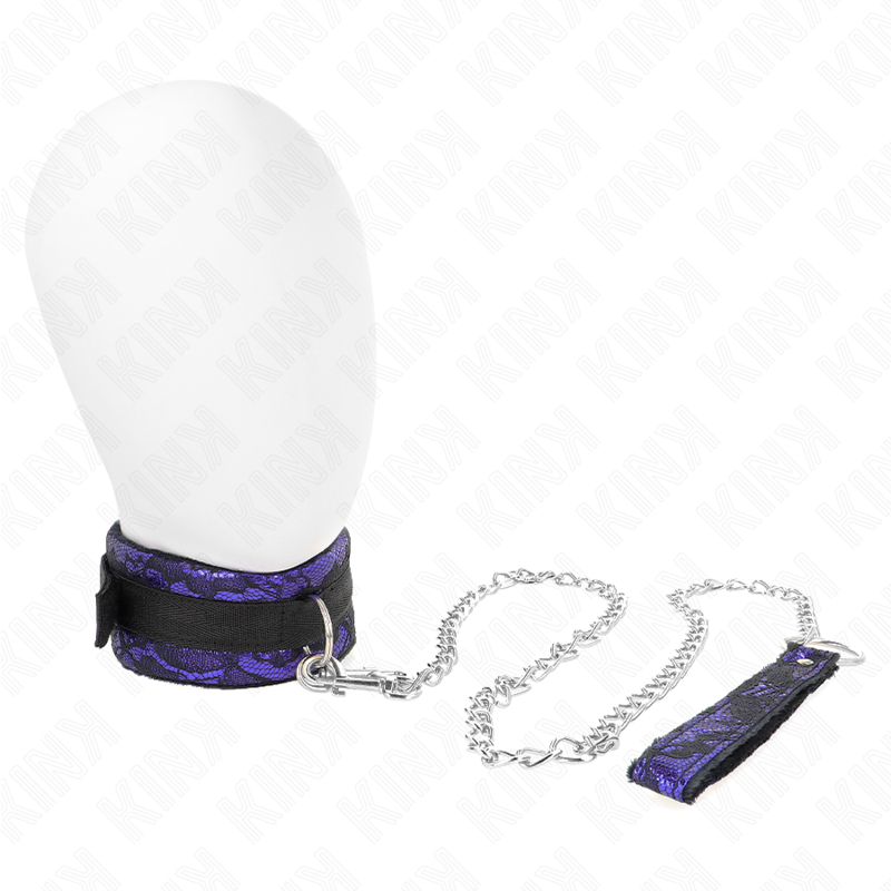 KINK - COLARE CURTO DE RENDA DE VELUDO COM CINTO DE 105 CM COM ACABAMENTO DE NYLON DE 44 X 5,5 CM
