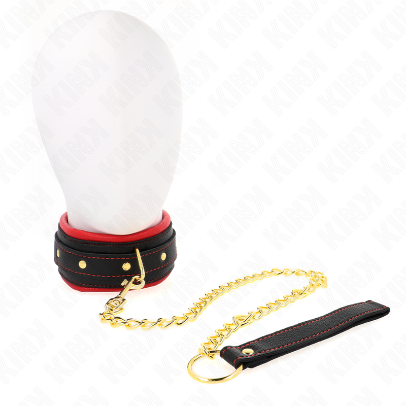 KINK - COLEIRA COM TRELA EM TECIDO LISO AJUSTÁVEL 33-48 CM X 5,7 CM