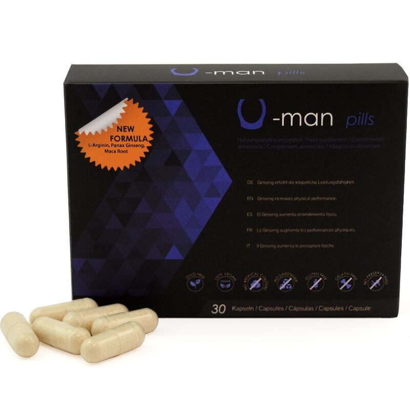 500 COSMETICS - U-MAN AUMENTA O TAMANHO DO PÉNIS E A POTÊNCIA SEXUAL - 30 CÁPSULAS