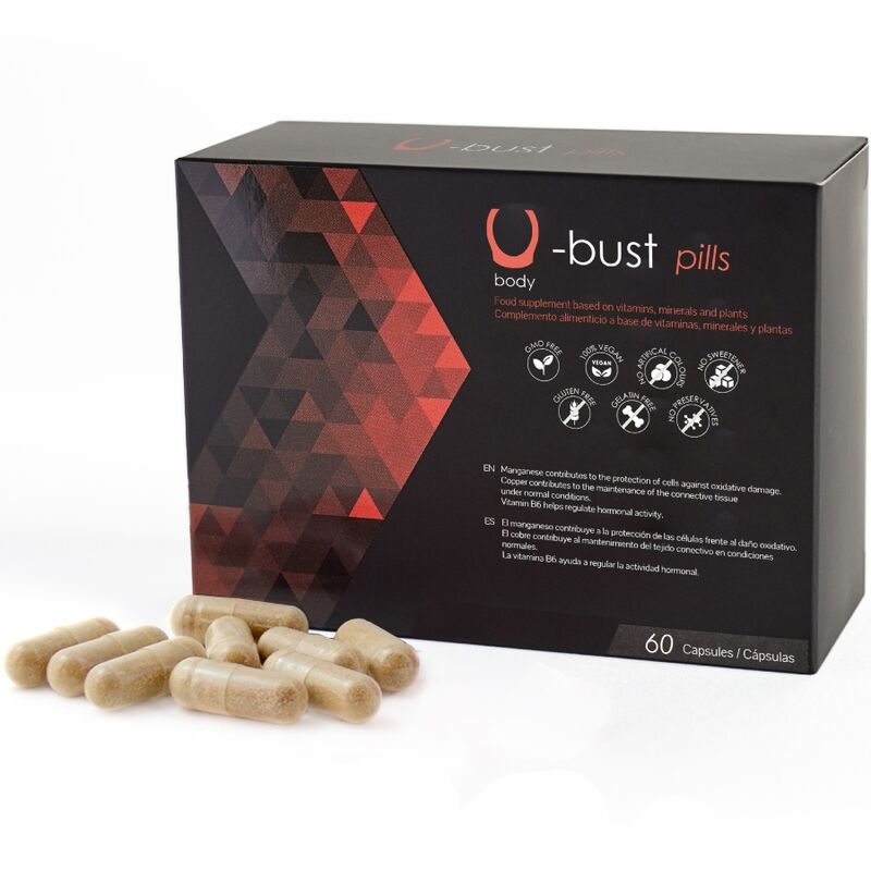 500 COSMETICS - U-BUST CÁPSULAS PARA AUMENTO DO PEITO - 60 CÁPSULAS
