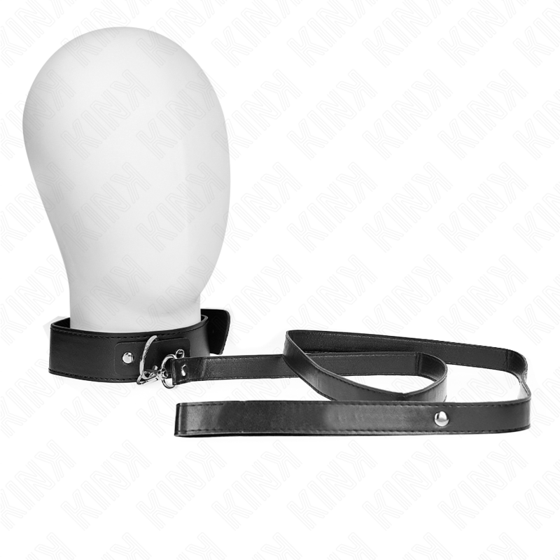 KINK - COLEIRA COM CINTO 116 CM BRACELETE PRETO AJUSTÁVEL 32-50 CM X 8 CM