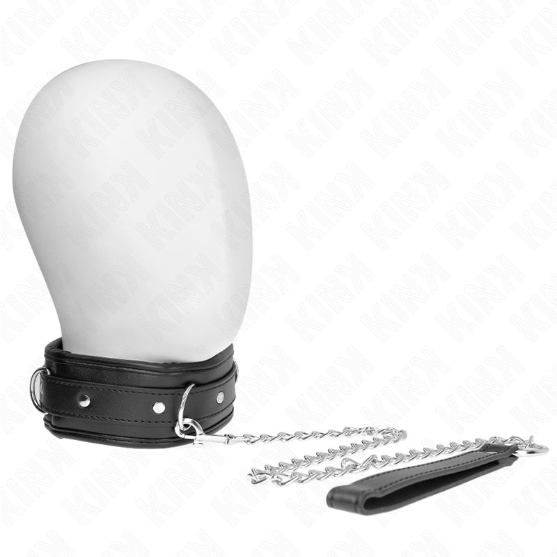 KINK - COLARES COM PULSEIRA IMITAÇÃO DE COURO ESPONJA MODELO 3 AJUSTÁVEL 37-54 CM X 3 CM