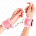 KINK - APOIOS DE PULSO FORRADOS A PELE SINTÉTICA ROSA AJUSTÁVEIS 17-31 CM X 7 CM