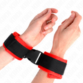 KINK - ALGEMAS DE PULSO DE NYLON PRETO COM GANCHO E LAÇO MODELO 1 AJUSTÁVEL 25-35 CM X 6 CM