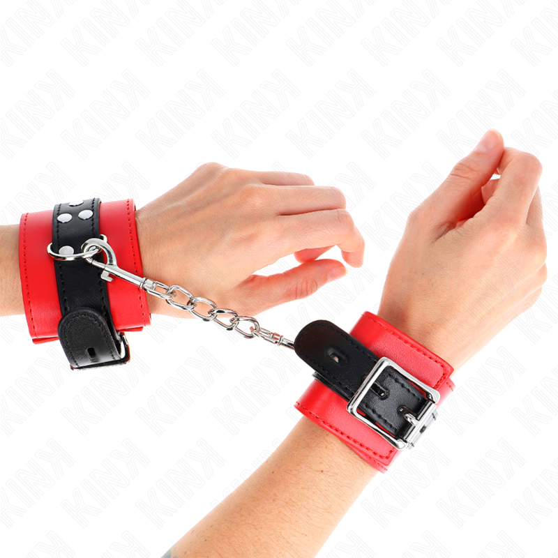 KINK - APOIO DE PULSO VERMELHO COM CORREIA PRETA AJUSTÁVEL 17-28 CM X 6 CM