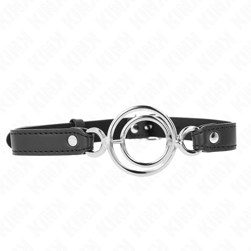 KINK - GAG COM VÁRIOS O-RINGS 5 CM PRETO 63 X 2,5 CM