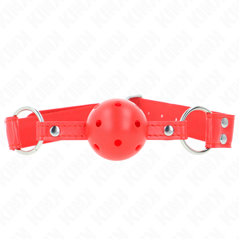 KINK - MÁSCARA COM BOLA OCA DURA VERMELHA COMPLETA 62 x 2 CM