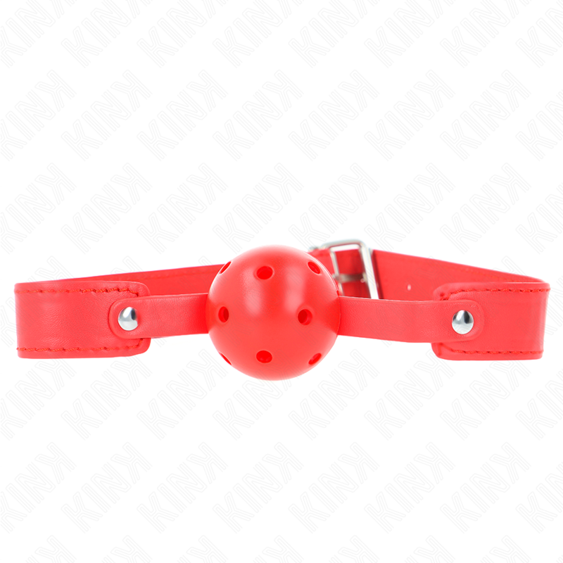 KINK - BOLA RESPIRÁVEL VERMELHA 4,5 CM SACO 65 x 2,5 CM