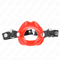 KINK - BASTÃO LABIAL 8 CM COM ALÇA DE COURO VERMELHA 63 x 2 CM AJUSTÁVEL 39-58 CM