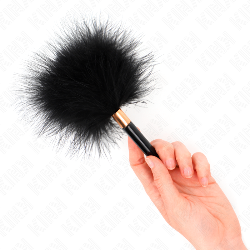 KINK - PLUMAS DE METAL DOURADO PRETO 18 CM