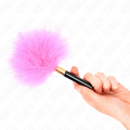 KINK - PLUMAS DE ARREPIAR EM METAL DOURADO FUCHSIA 18 CM