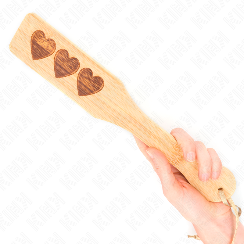 KINK - PALETA EM BAMBU DESIGN CORAÇÃO 32 X 5,5 CM