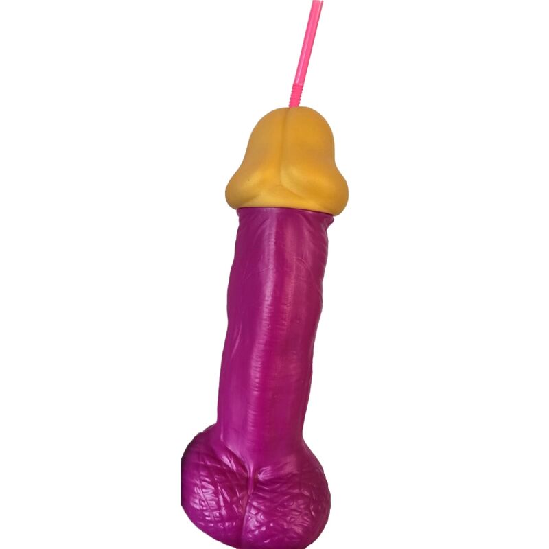 DIABLO PICANTE - COPO PÉNIS EM PLÁSTICO FUCHSIA