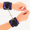 KINK - PULSEIRAS CURTAS DE RENDA DE VELUDO E ATADURA EM NYLON VIOLETA/PRETO 23 X 6,5 CM