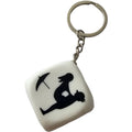 DIABLO PICANTE - CHAVEIRO DE DADOS BRANCOS COM POSES