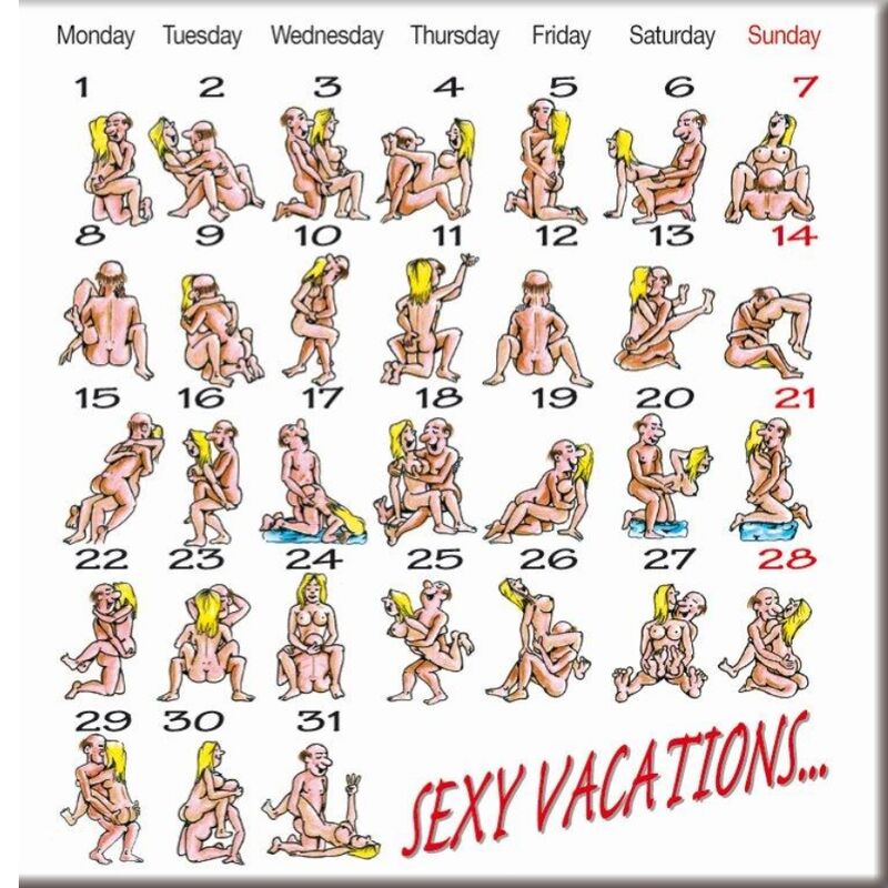 DIABLO PICANTE - ÍMAN DE CALENDÁRIO KAMASUTRA