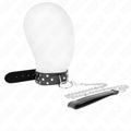KINK - COLEIRA DE CRAVOS COM ANEL E CORREIA 65 CM PRETA AJUSTÁVEL 36-50 CM X 3,8 CM