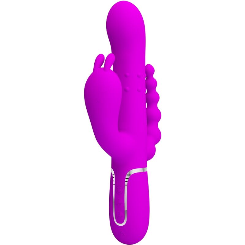 PRETTY LOVE - CAMMY VIBRADOR TRIPLO MULTIFUNÇÕES 4 EM 1 ROSA
