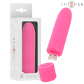 INTENSE - VIBRADOR BALA SYMONE RECARREGÁVEL USB 8 VIBRAÇÕES ROSA 10 X 2,2 CM