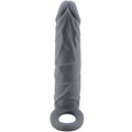 PRETTY LOVE - EXTENSOR DE PÉNIS EM PELE REALISTA CINZENTO ESCURO