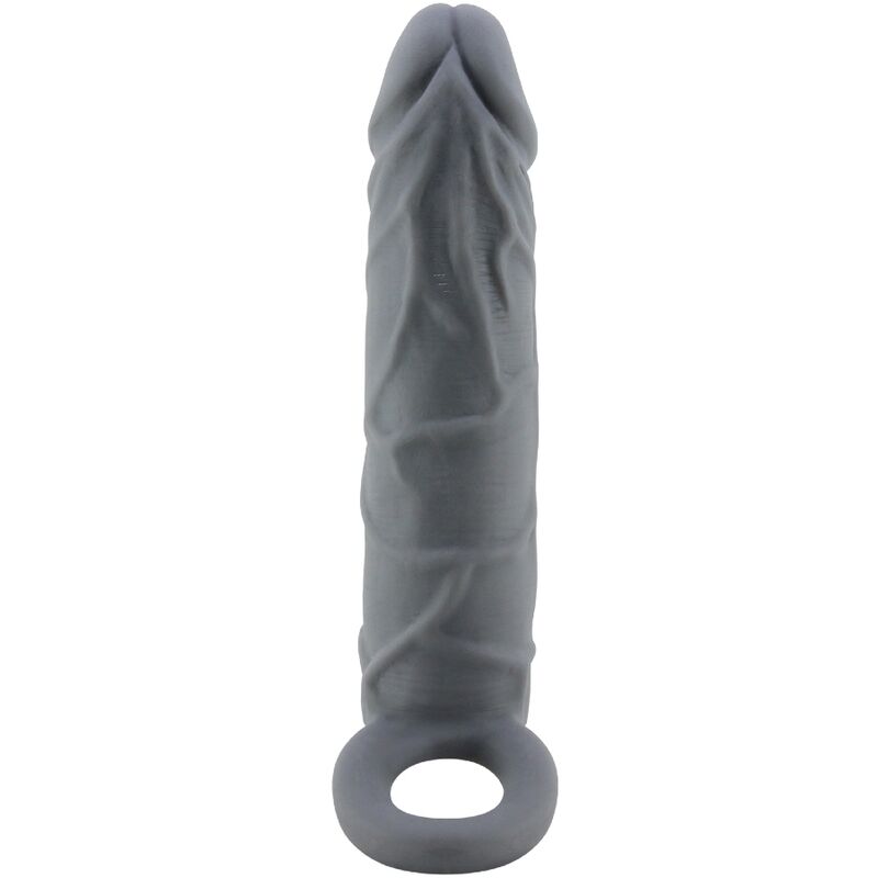 PRETTY LOVE - EXTENSOR DE PÉNIS EM PELE REALISTA CINZENTO ESCURO