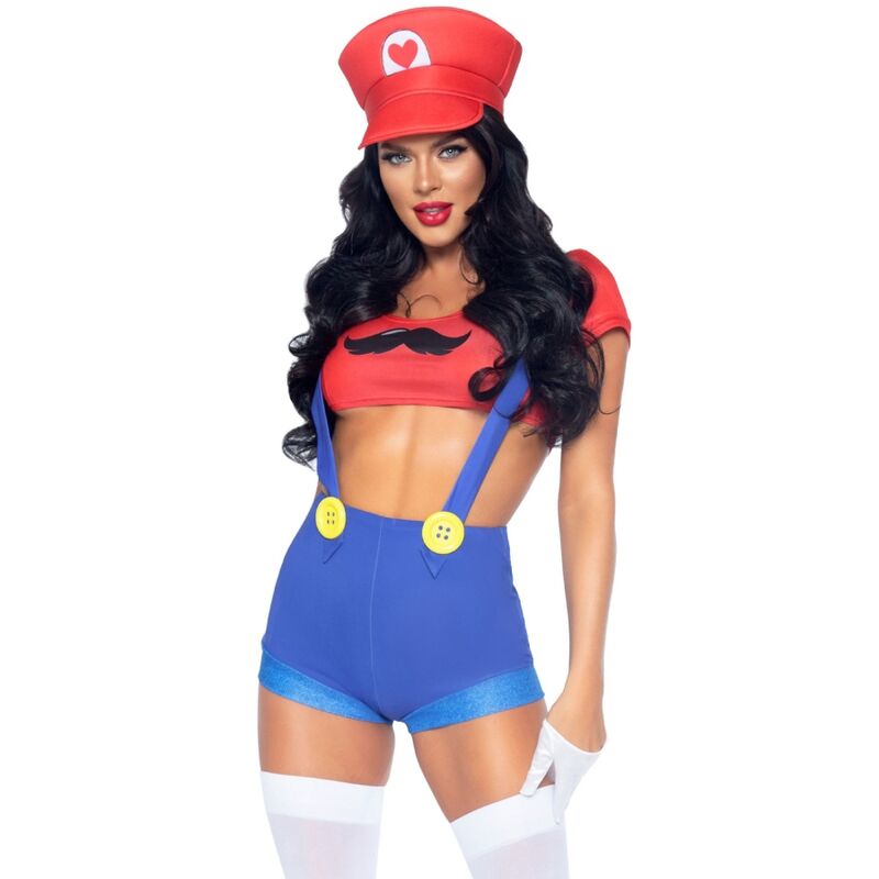 LEG AVENUE - FATO SEXY MARIO BROS VERMELHO/AZUL S